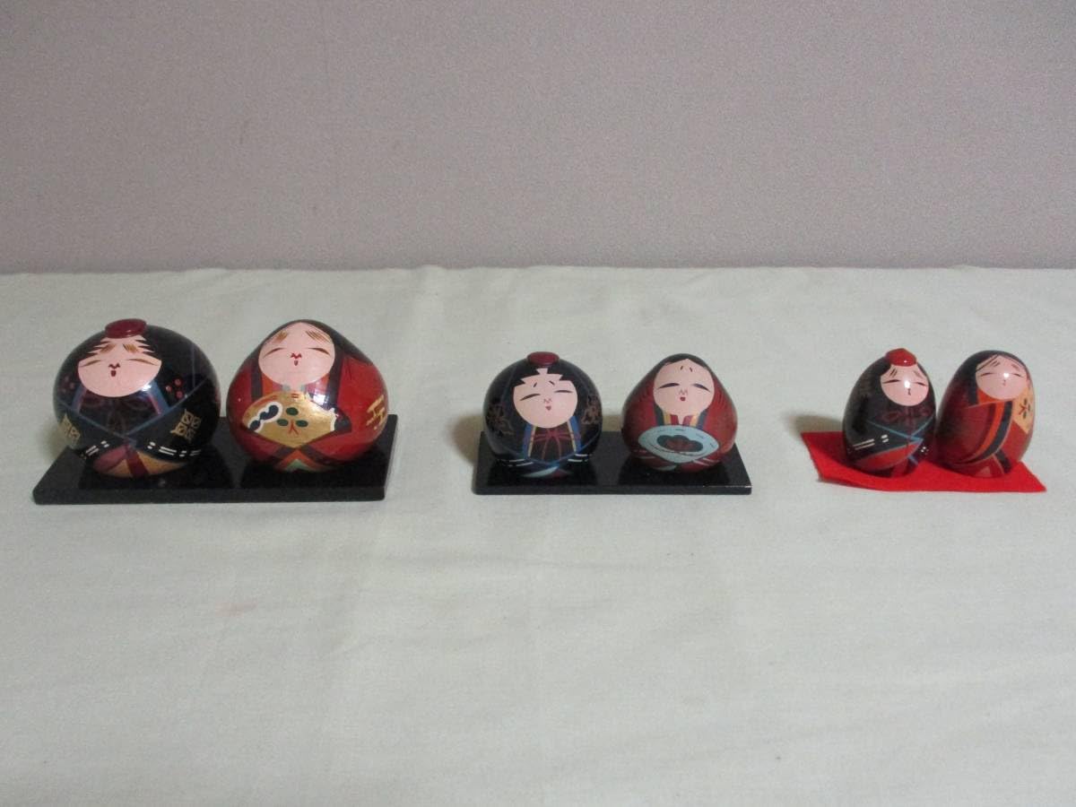 Amazon | 山口県の郷土民芸品大内人形ミニ内裏雛人形 3組1セット