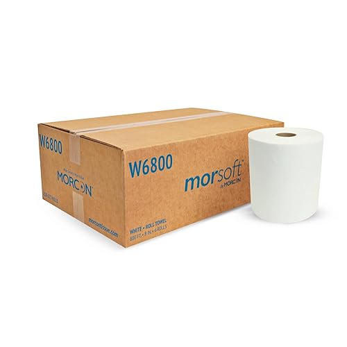 Miniatura 7 de Morcon Papel W6800 Hardwound rollo toallas 8 pulgadas x 800 pies blanco 6 rollos/cartón