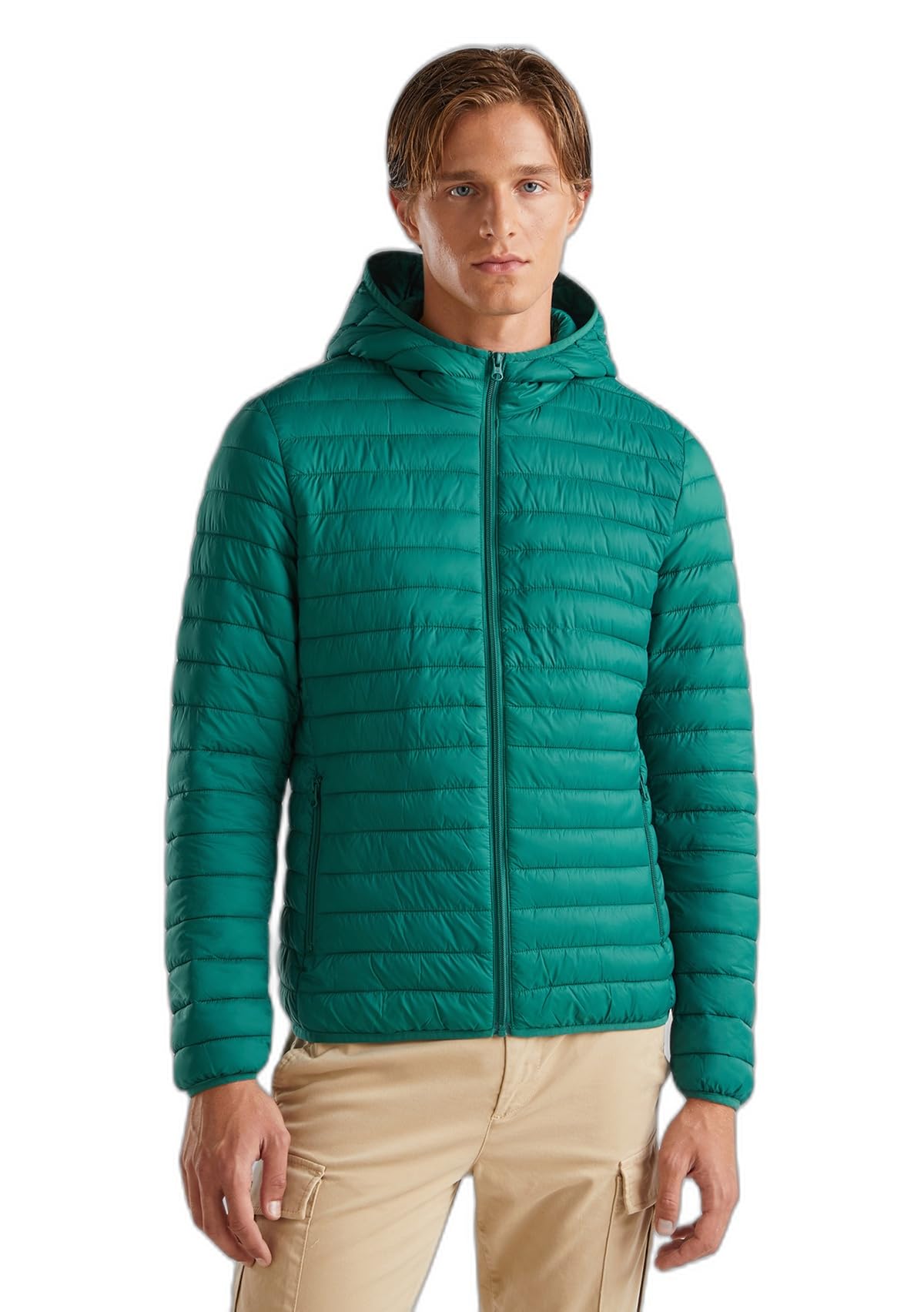 United Colors of Benetton Herren 2ba2un02o Jacke, grün, XS