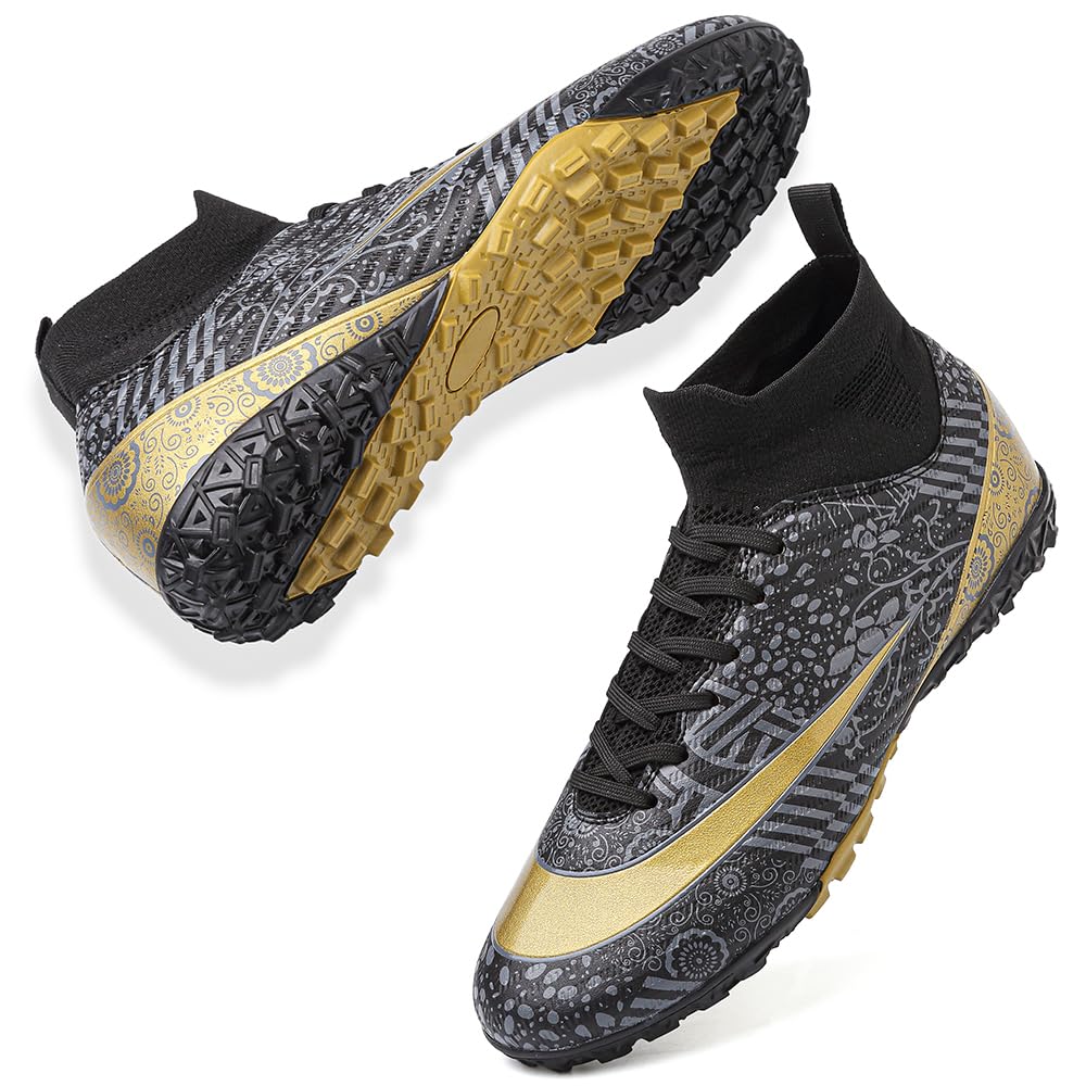 VTASQ Scarpe da Calcio Uomo All'aperto Sportivo Erba Tacchetti Teenager Adulto Training Alte Scarpe da Calcetto Spike Professionale Scarpe da Allenamento Unisex