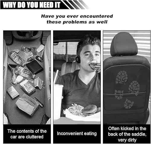 Miniatura 3 de 2 organizadores para asiento trasero de automóvil con soporte transparente para tablet de 10 pulgadas + 5 bolsillos de almacenamiento, protector de