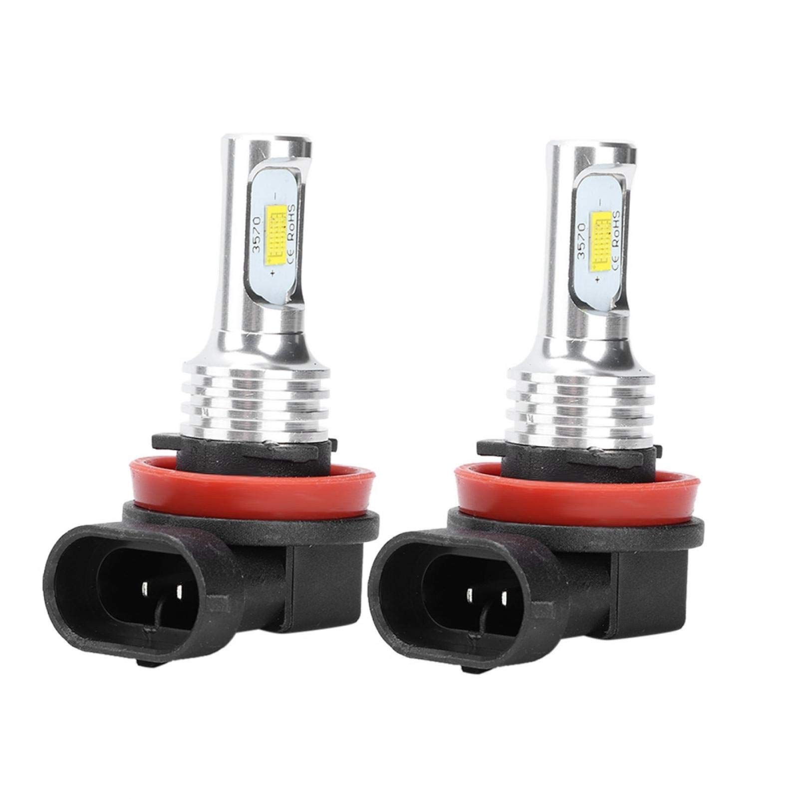 Bombilla antiniebla, H8 H11 80W 8000K CSP Bombilla de luz LED antiniebla blanca, Kit de conversión de luz antiniebla LED para automóvil con decodificación 12-24V Universal para luz de circulación diur