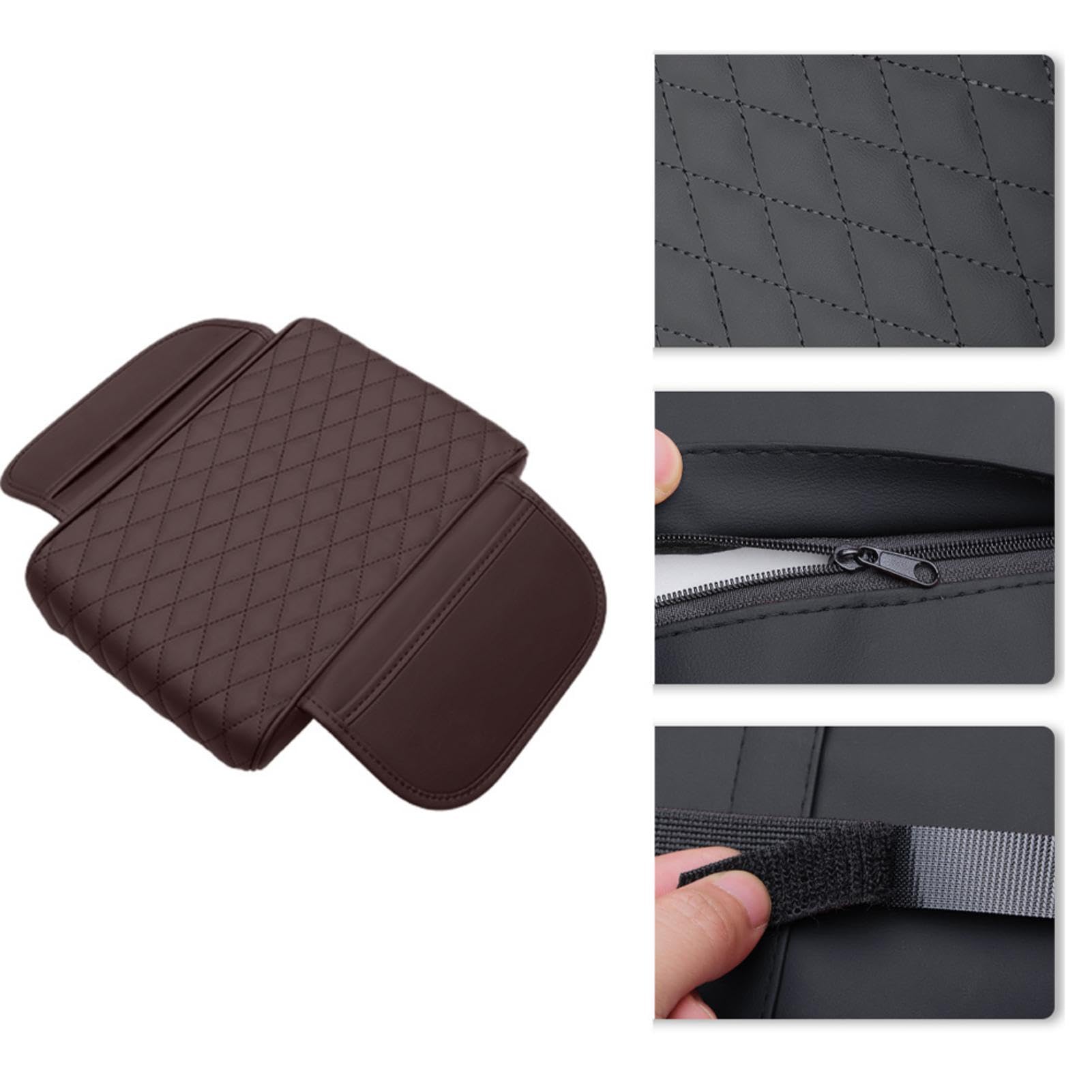 Coussin Rehausseur D'Accoudoir Voiture En Cuir PU Mémoire De Forme – Confort Ultime Pour Longs Trajets