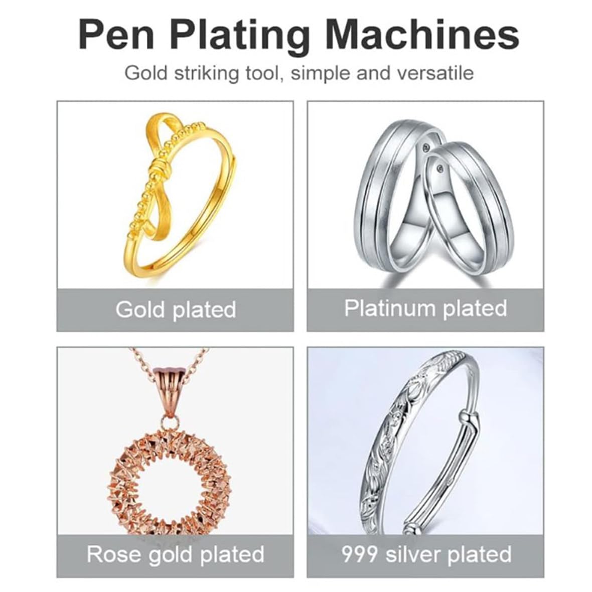 Machine de placage de Bijoux, Machine de galvanoplastie de Type Stylo, système de placage à Brosse pour Or, Argent, Or Rose, Nickel, réparation, Fabrication d'outils de Traitement,B