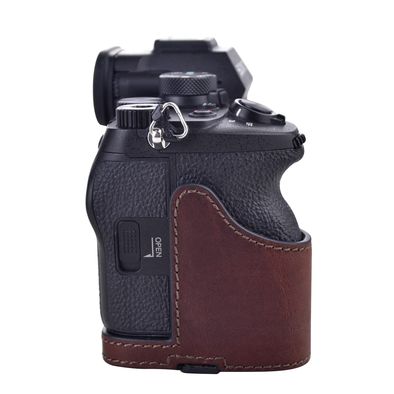 MUZIRI KINOKOO - Custodia per fotocamera A7M4 / α7IV, in pelle, compatibile con fotocamera Sony Alpha7IV /ILCE-7M4 /A7M4 /α7IV, Marrone, Beauty Case