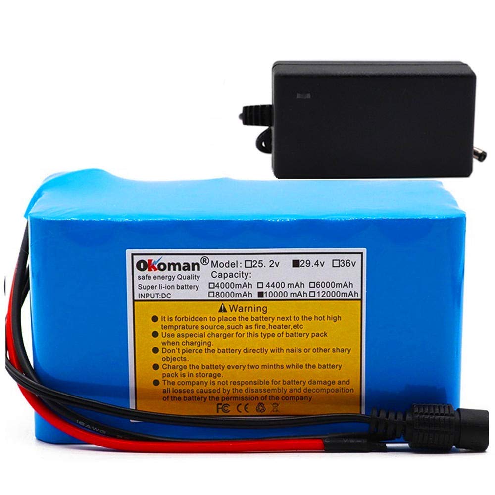 Akumulator litowy 29,4 V 10 Ah rower elektryczny akumulator litowo-jonowy 18650 z BMS + ładowarka