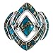 Turquoise Ring Sterling Silver Genuine Copper-Infused Matrix Turquoise (7)