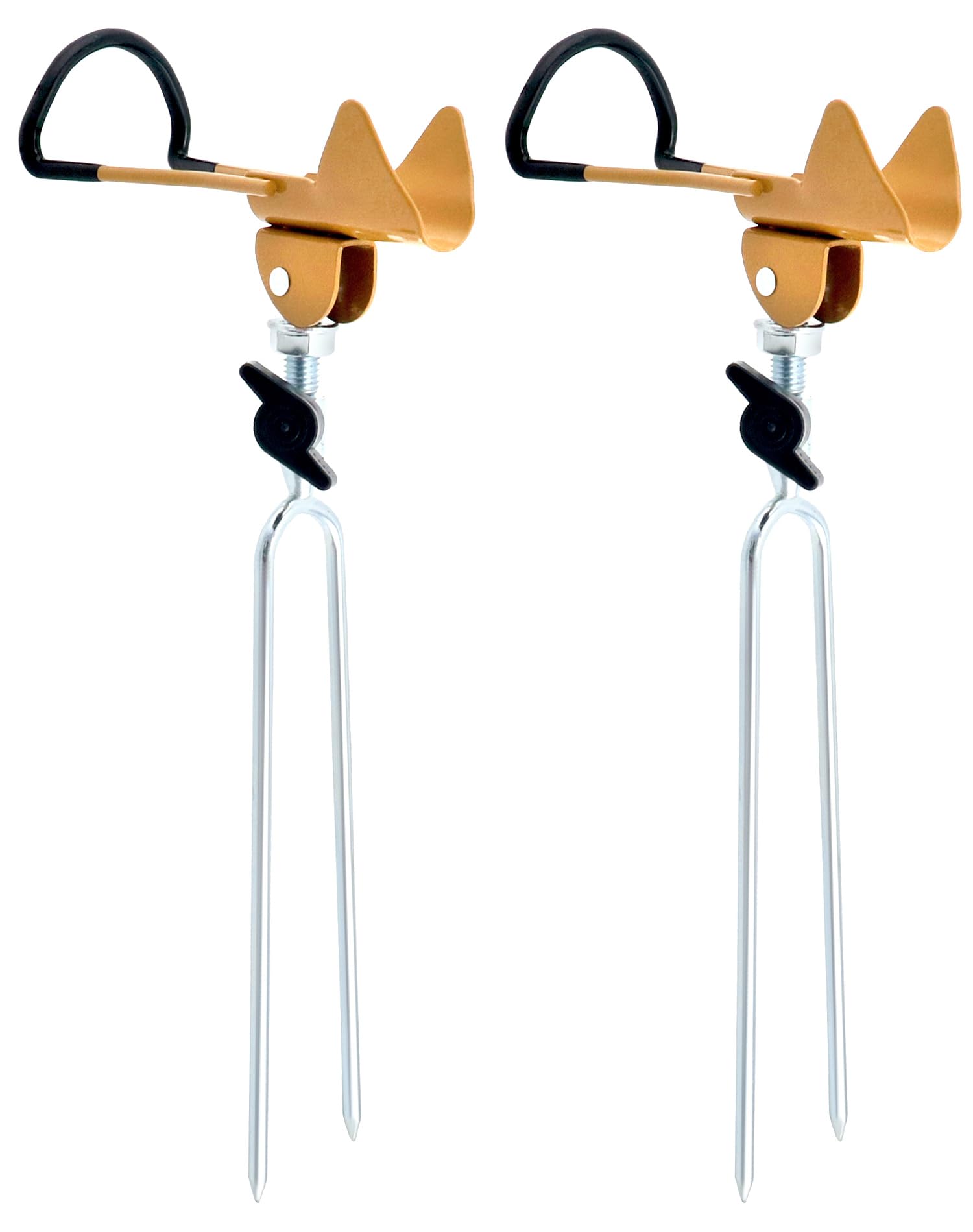 Supporto per canna da pesca, regolabile a 360°, in acciaio inox, 2 pezzi