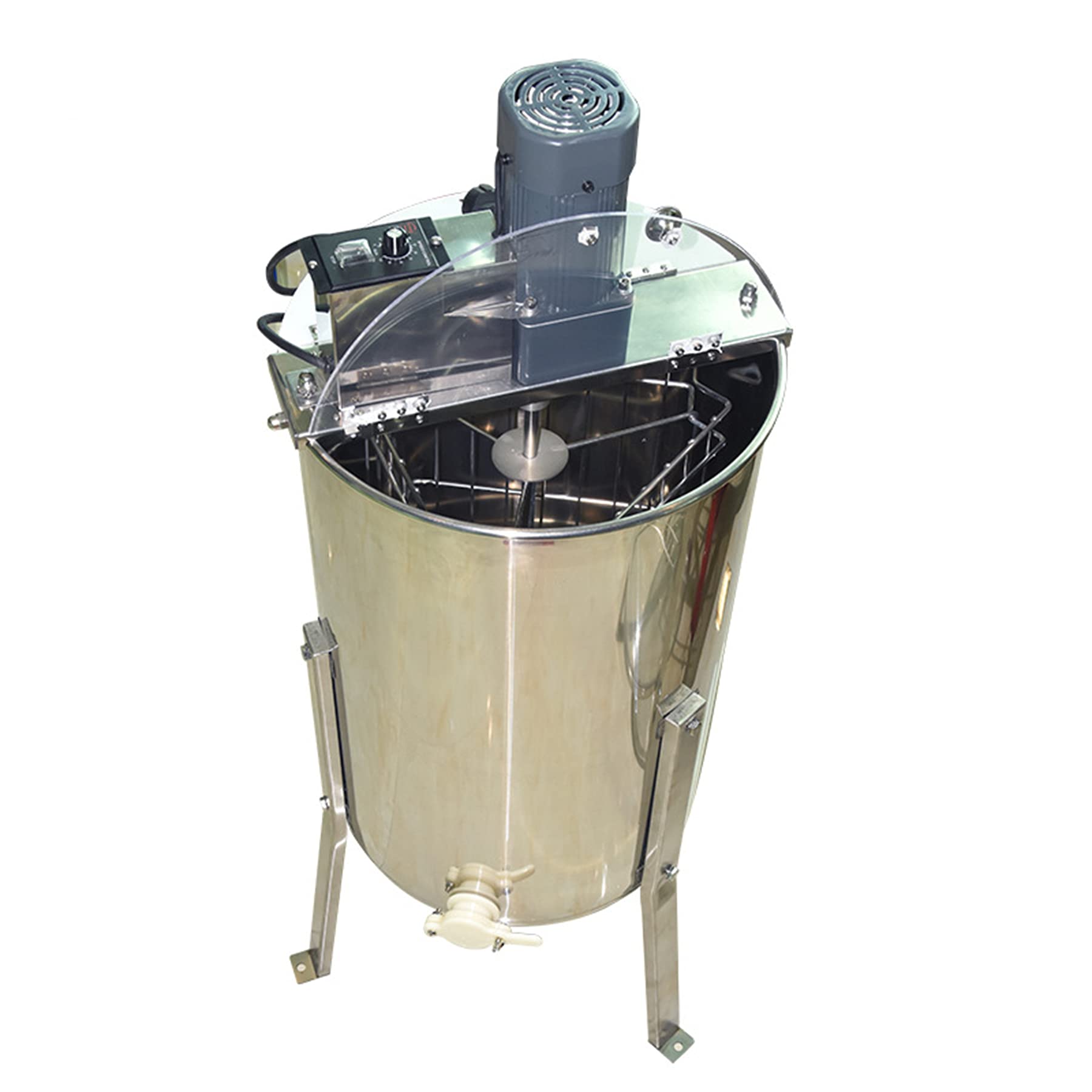 Sjdopulse 4 Frame Electric Pure Stainless Steel Honey Shaker Honey Bucket Honey Beekeeping Tools Honey Bee Bucket Honey Shaker Stainless Steel Beekeeping Equipment