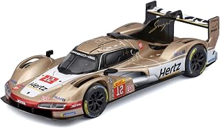 Bburago Porsche 963 Hertz Team JOTA #12 Model Car 1:24 Diecast Race Car | Original Faithful Metal Racing Car with Moving Doors Gift for Kids Ages 3 and Motorsport Fans (18-60057P3)