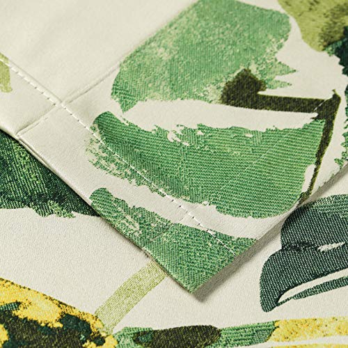 Leeva Tie Up Blackout Curtains Valance For Dining Room, Rod Pocket Elegant Adjustable Balloon Small Window Treatment For Cafe Studio And Office, 52X18, One Panel, Green #TOP5