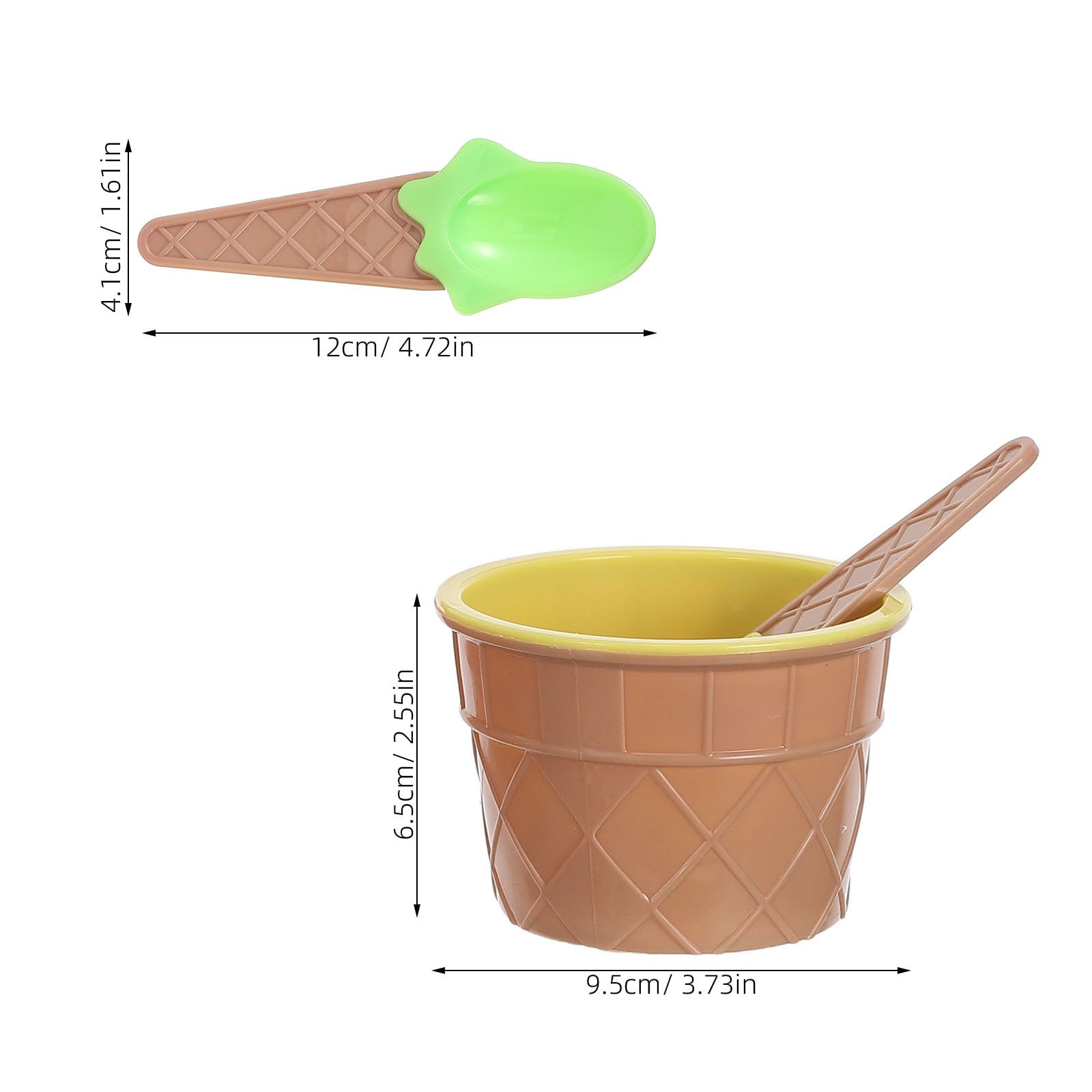 Hemobllo Ensemble de 24 Coupes à Glace en Plastique Réutilisables