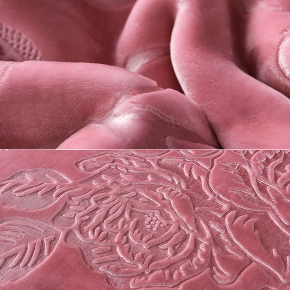Pluszowy polarowy koc Queen Size,Heavy Korean Mink Throw 2 Ply,Ciepłe pokrycie łóżka Raschel na jesień zima,Chłodzenie Miękka kołdra z mikrofibry do sypialni na kanapie