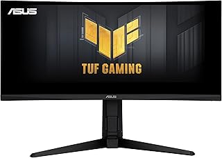 ASUS TUF Gaming 30” 21:9 1080P Ultrawide Curved HDR Monitor (VG30VQL1A) - WFHD (2560 x 1080), 200Hz (Supports 144Hz), 1ms, Extreme Low Motion Blur, FreeSync Premium, Eye Care, DisplayPort, HDMI