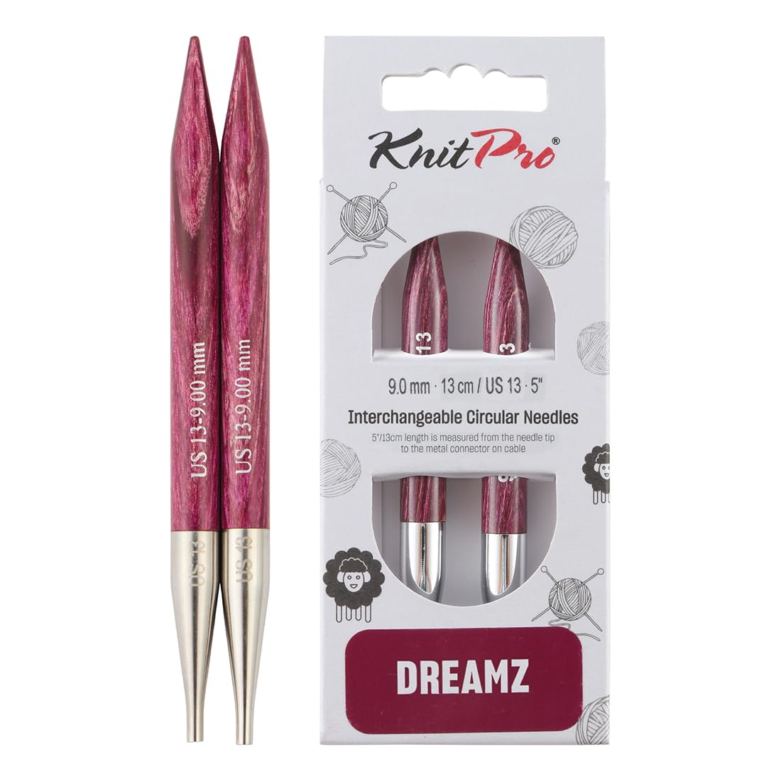 KnitPro Dreamz Interchangeable Circular Needles 5" (13cm) | Size 9.00mm