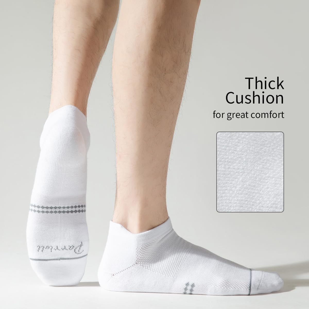 6 Pairs Ankle Running Socks for Men & Women Low Cut Breathable Cushioned Tab Design Moisture Wicking Athletic Socks - Image 2