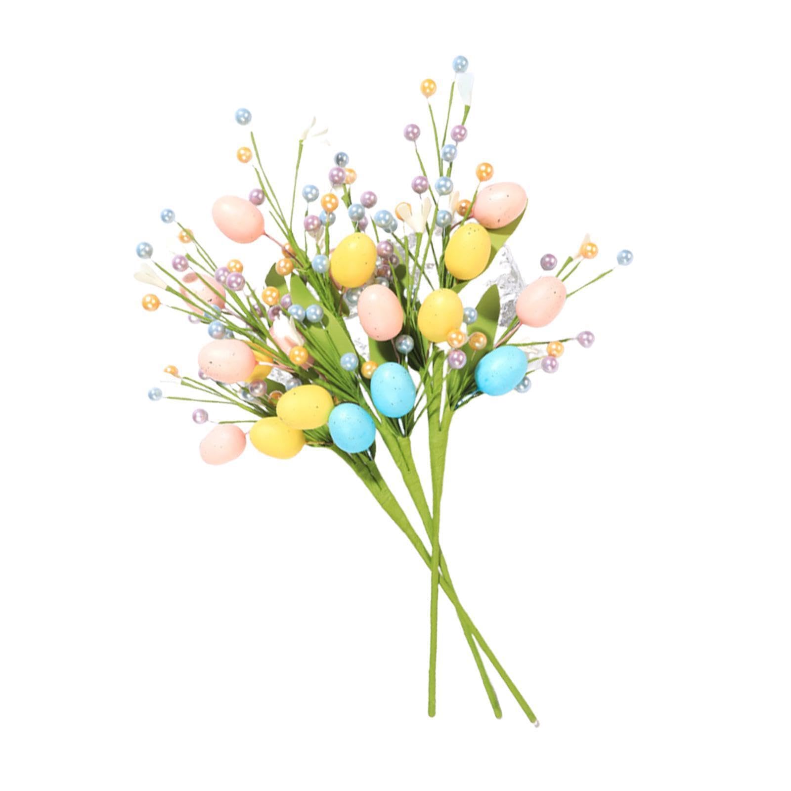PIXZCSA Easter Egg Decoration Easter Ornament for Creative Festive Enhancing Party Atmosphere At Weddings And Gatherings Tree Branch Artificial Floral