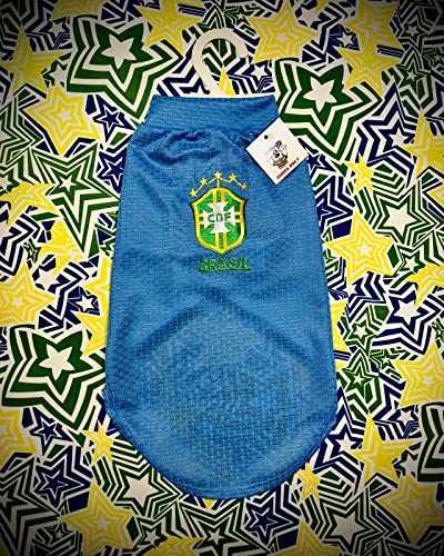 Roupa Pet Seleção Brasileira Dry Fit Macho e Unissex (4, Azul)
