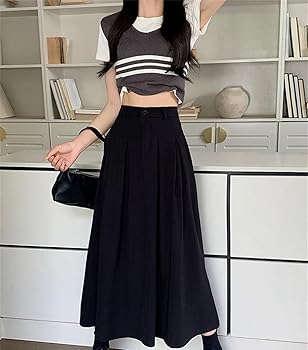 Amazon.com: 2024 Women's Black Skirt Casual Loose A-Line