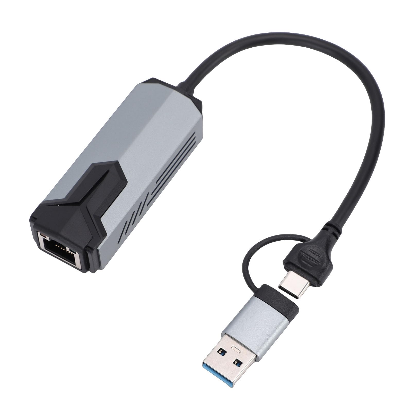 Adattatore Ethernet USB, Convertitore di Rete da USB C A RJ45 da 5 Gbps Supporta Hub Gigabit A RJ45 da 10/100/1000/2500 Mbps con Involucro in Lega di Alluminio per Tablet Laptop