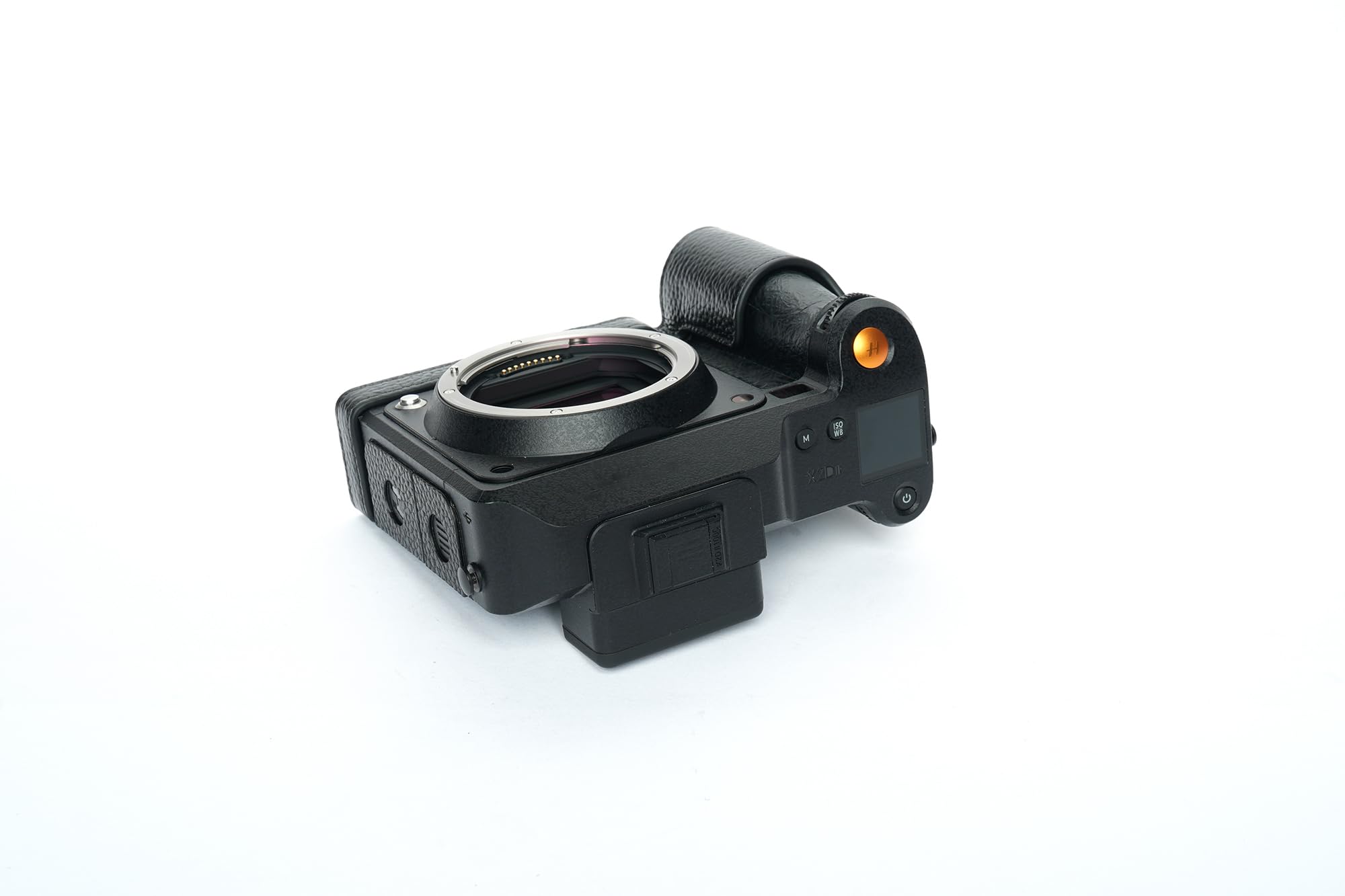 Ręcznie wykonane etui na aparat z prawdziwej skóry do Hasselblad X2D II 100C (czarna skóra, czarne szwy)