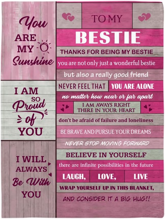 GOSSBY Personalized Custom Blanket Daughter Personalized Sister Gifts Bestie Blanket Best Friends, Customized Gifts for Women Best Friend Blankets for Women for Sister, Birthday Gift For Mom From Daug