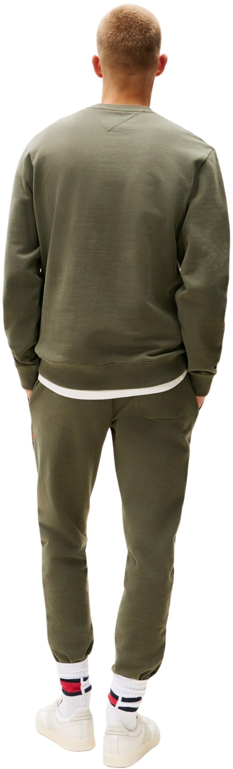 Tommy Jeans TJM Reg RWB Flag Crew Ext Dm0dm22093 Sudadera sin Botones Hombre (Pack de 1)