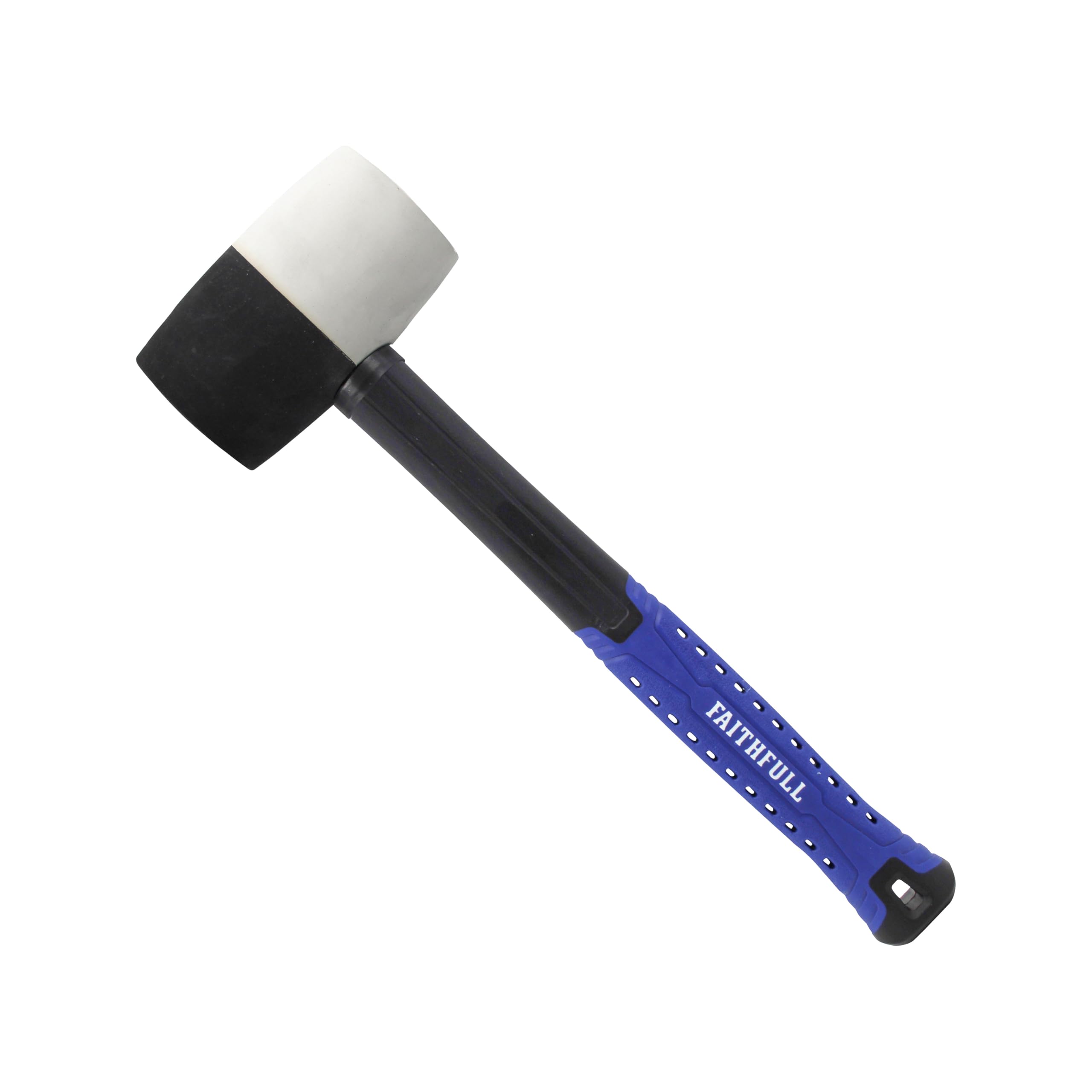 Faithfull 24Oz Black & White Fibreglass Mallet - Versatile Tool