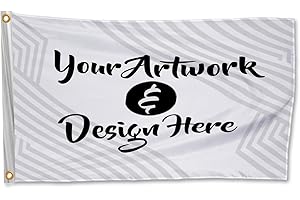 Double-Sided BannerBuzz Custom Rectangle Flag with Pole Pocket and Metal Grommets