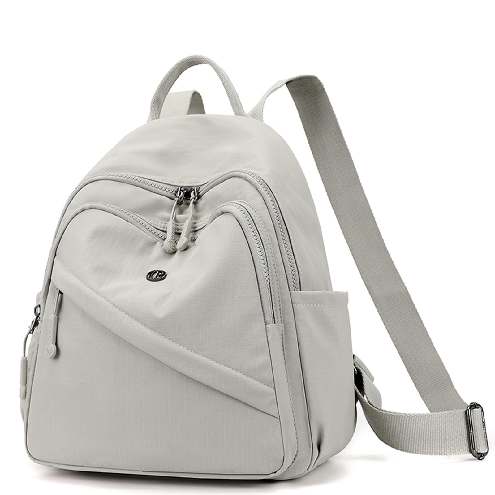 Wafybsre Backpack for Women Small, Mini Nylon Travel Backpack Purse, Shoulder Bag Cute Lightweight Daypack for Ladies (Light gray)