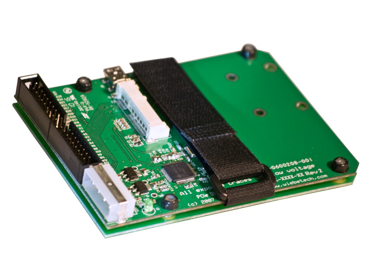 WiebeTechADAV4-MPCIE, V4 Combo Adapter for Mini Pcie Flash Modules. Supports Sata, Pata,