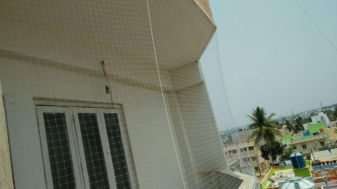 AMZ Anti Bird Net for Balcony (Protection net) (Pigeon)(Monkey) Green (10FTx40FT)
