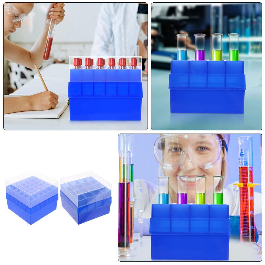 Gatuida Porta Provetta Plastica 36 e 16 Fori 2 Pezzi per Centrifuga Laboratorio Scatola Numerazione