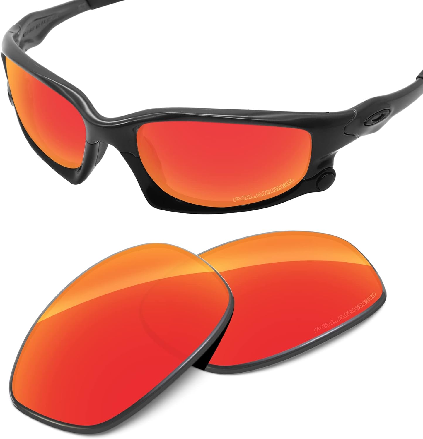 Performance Lenses Compatible with Oakley Split Jacket OO9099 | Split Jacket Asain Fit(AF) Polarized Etched
