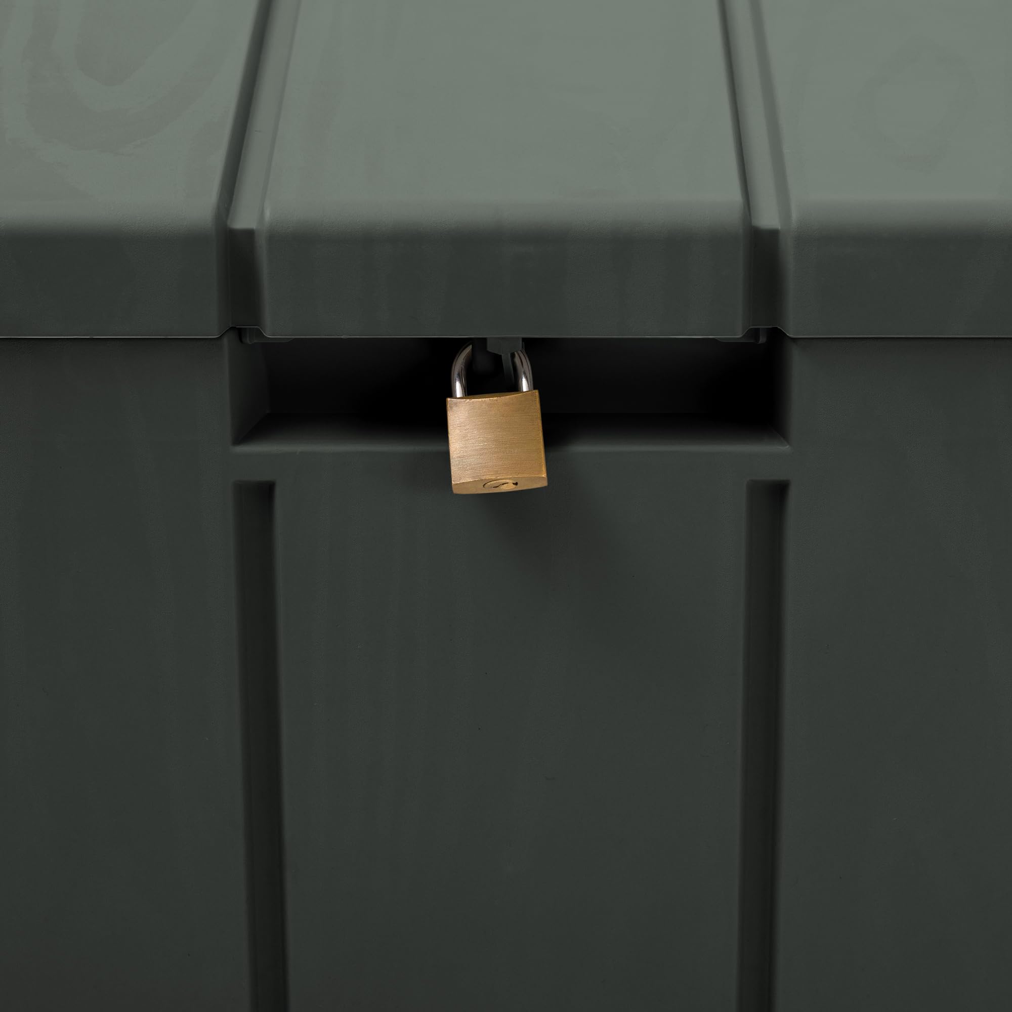 Toomax Baule Multibox Bravo 270L 117,5x45x56h cm plastica resistente verde foresta effetto legno