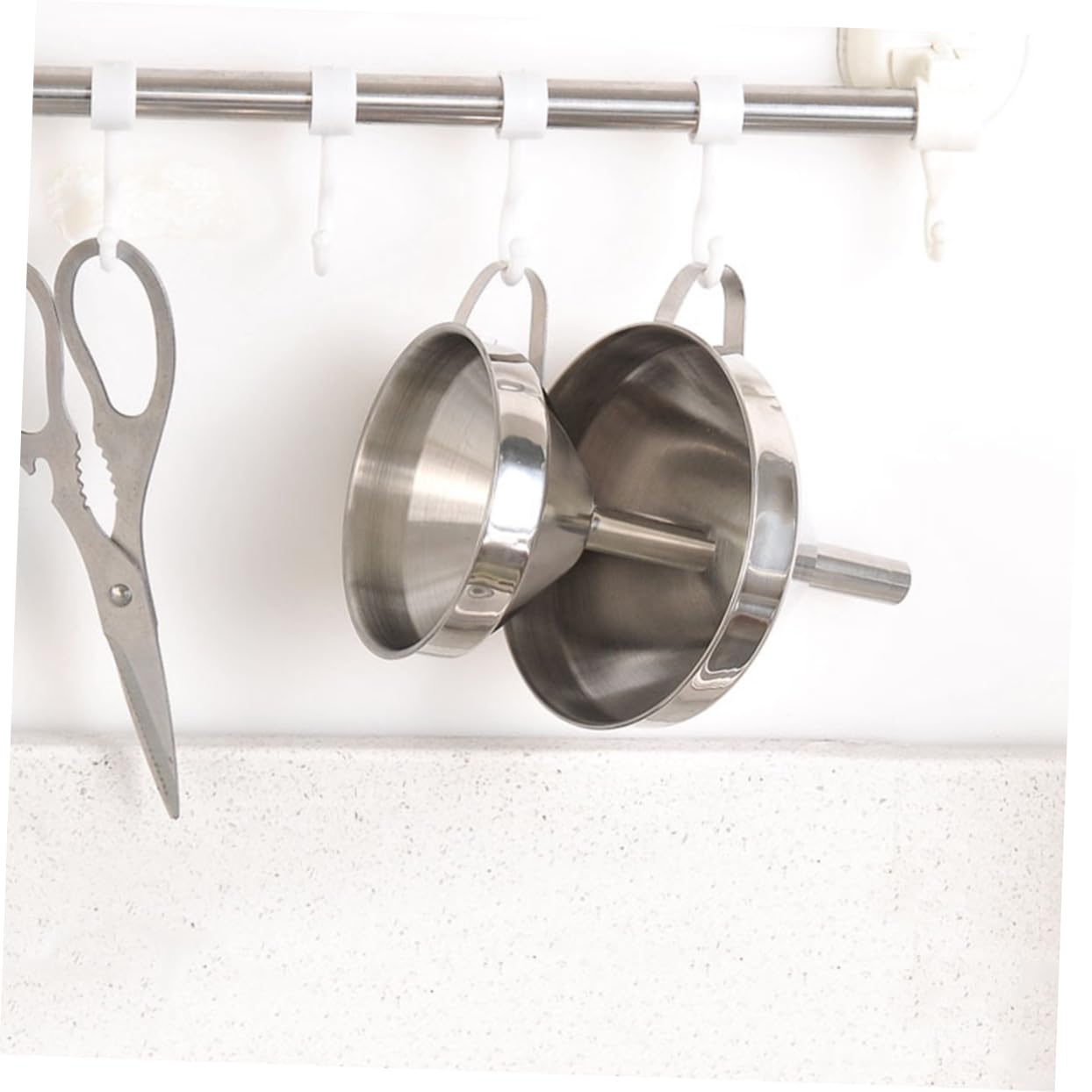 Colino in Acciaio Inossidabile Imbuto Da Cucina Imbuto Domestico Per Olio Da Cucina Per Salsa Di Soia Set Di Imbuti Per Filtrare Ingredienti Liquidi E Secchi in Polvere