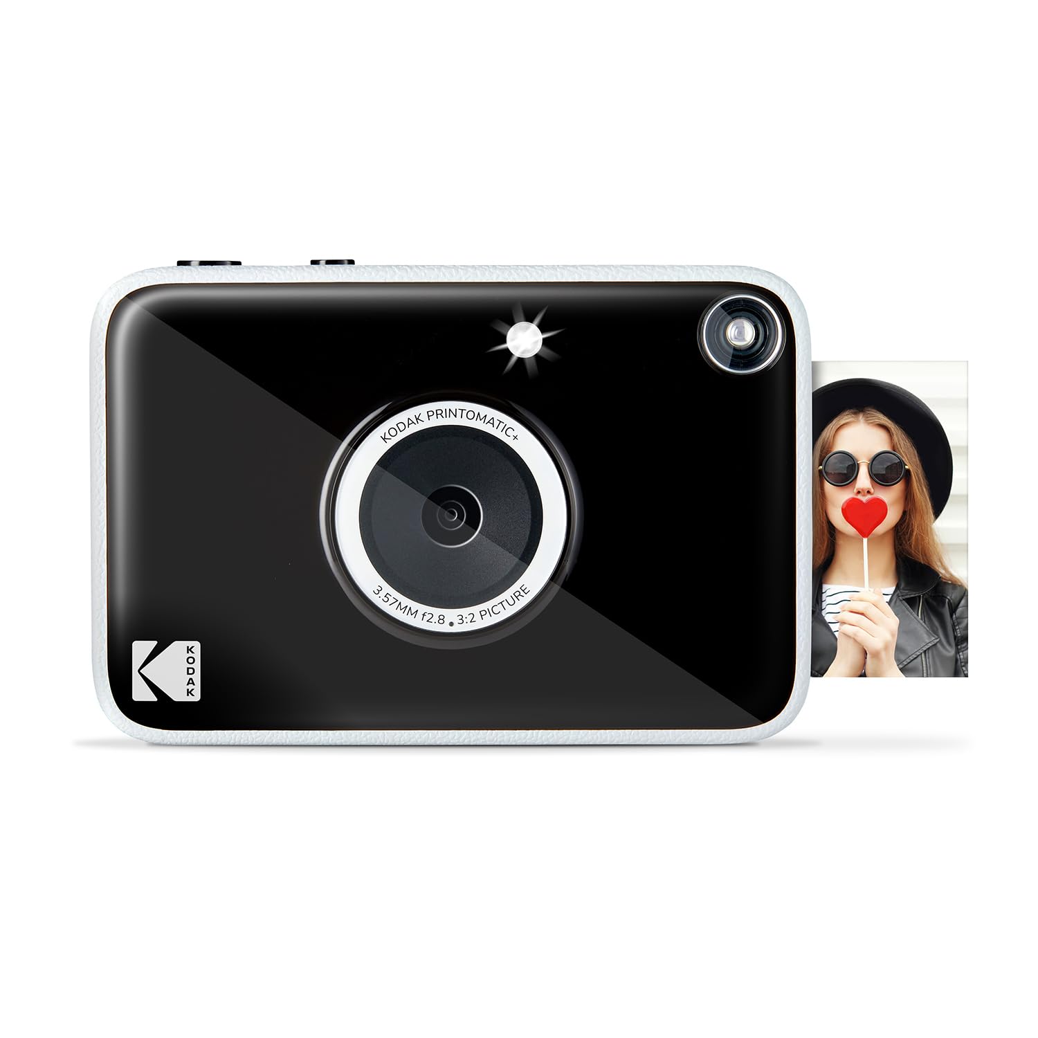 Kodak Printomatic+ Instant Print Digital Camera (Midnight) 10MP Portable Camera with Interactive RGB LED Status Indicator, Prints Full-Color Photos on Zink 2x3” Sticky-Backed Photo Paper