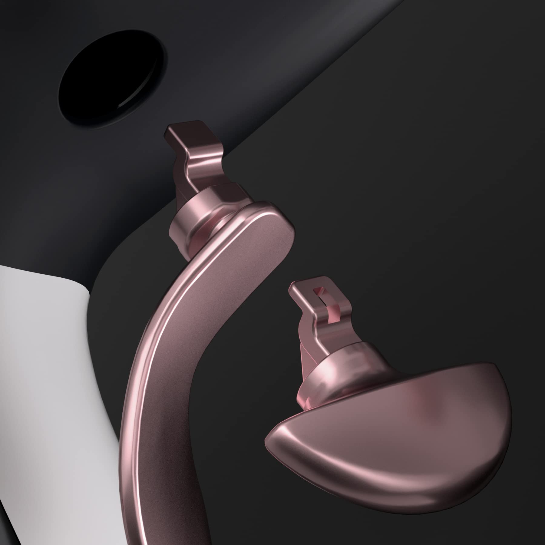 eXtremeRate Rückpaddel für PS5 Edge Controller, Metallic-Roségold, austauschbare 4 Stück Metallrückentasten für PS5 Edge Controller – Controller Nicht im Lieferumfang enthalten
