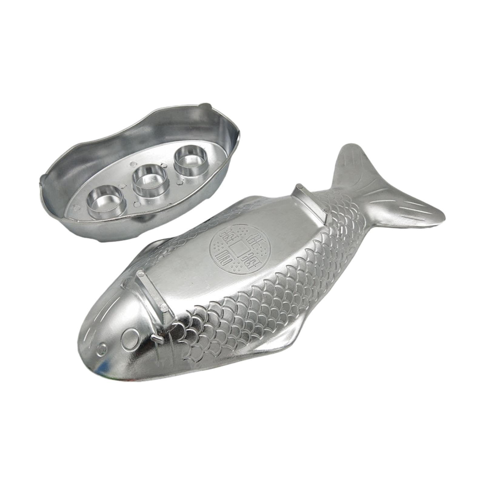 Amagogo Plancha para Asar, Bandeja para Hornear Pescado, Horno, Aluminio, Robusta Y Fácil de Limpiar, Ideal para Camping, Playa, Picnic, Fiestas Y Caravanas, 41.2x18.2x5.8cm