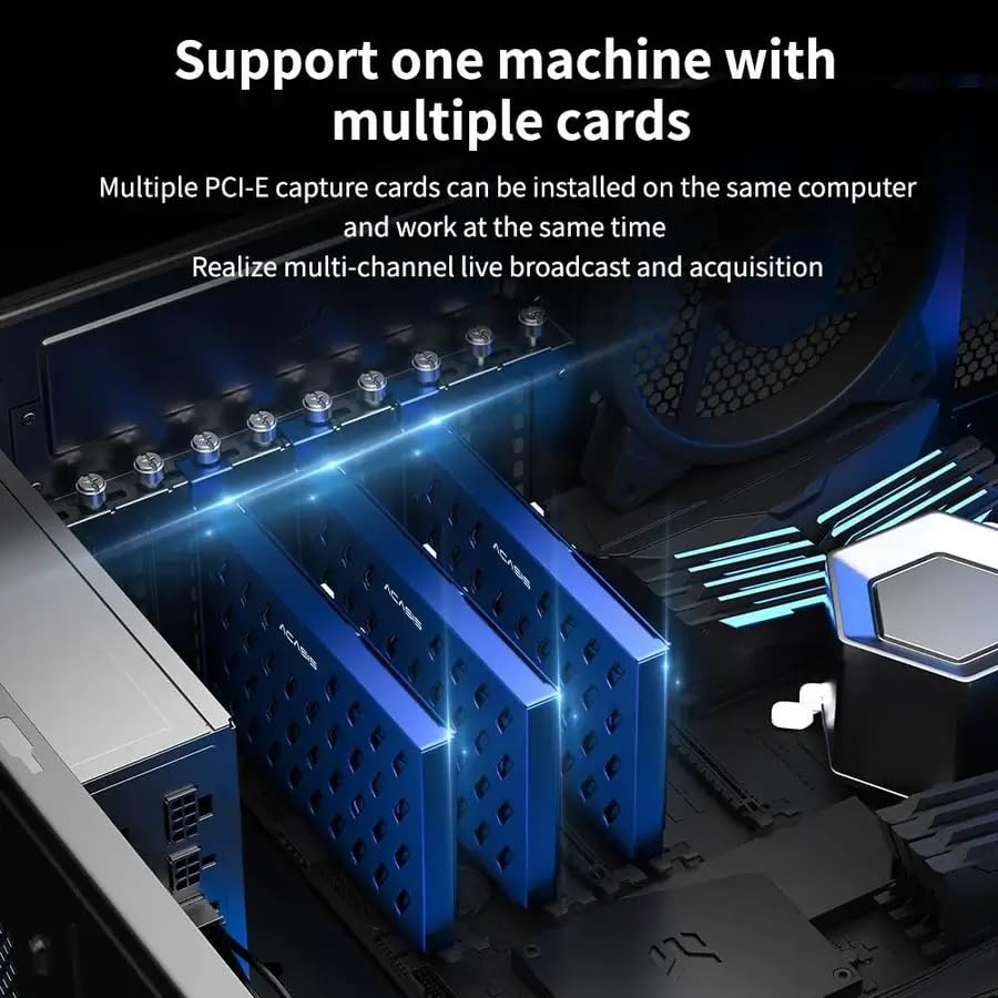 Image of ACASIS Capture Card Internal PCIe 4 HDMI Stream and Record in 1080p60 with Ultra-Low Latency on PS5, PS4 /Pro, Xbox Series X /S, Xbox One X /S, Video Camera, TV Box in OBS for PC (inbuilt Fan)
