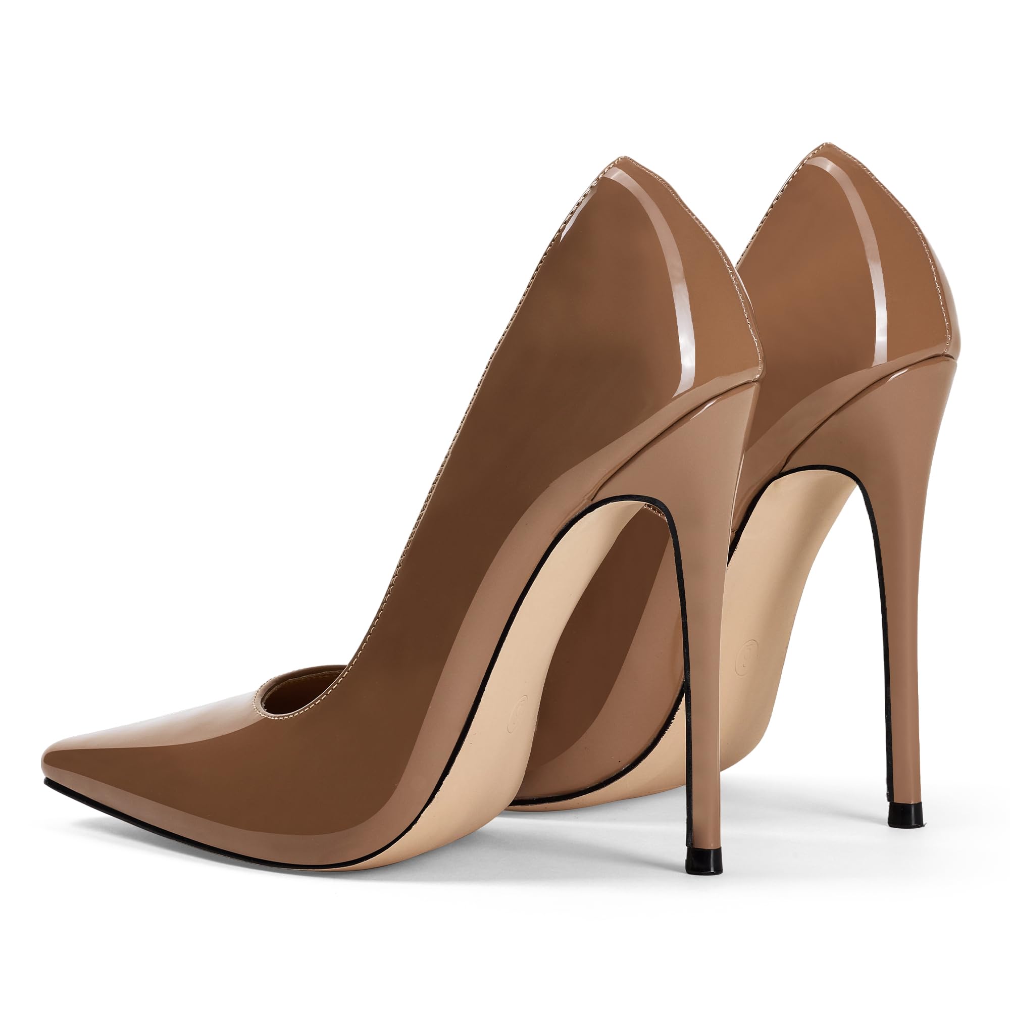 Zhabtuc Zapatos de Salón Mujer Clásicos Tacón 12 cm Punta Cuadrada Cerrada Stiletto Slip-On Tacones Altos Zapatos Cómodos Diario Fiesta Trabajo
