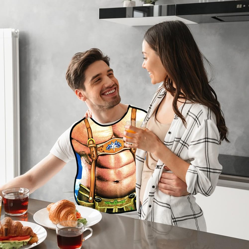 EQLEF Funny Adult Bibs, Funny Bibs for Men Women Washable Clothing Protectors Novelty Bibs for Party Gifts (B) - Image 4