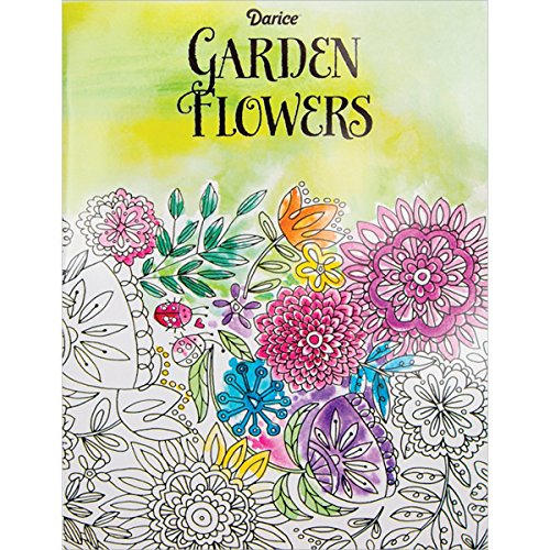 Darice Garden Flower Theme Coloring Books for Adults