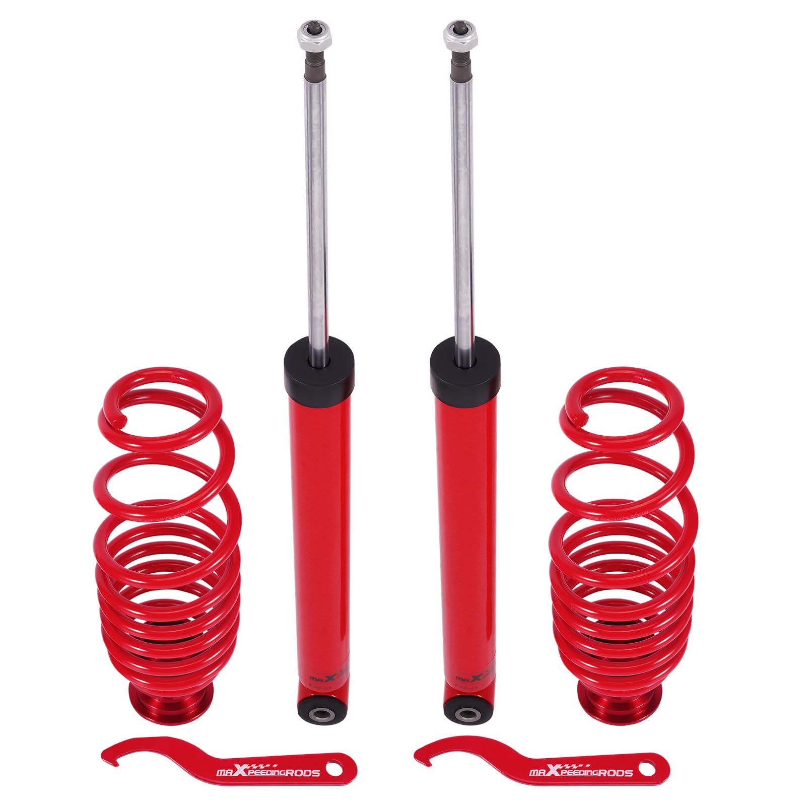 maXpeedingrods Zawieszenie gwintowane tylne do VW Golf 4 1J New Beetle Seat Leon 1M1 Coilovers z regulacją wysokości