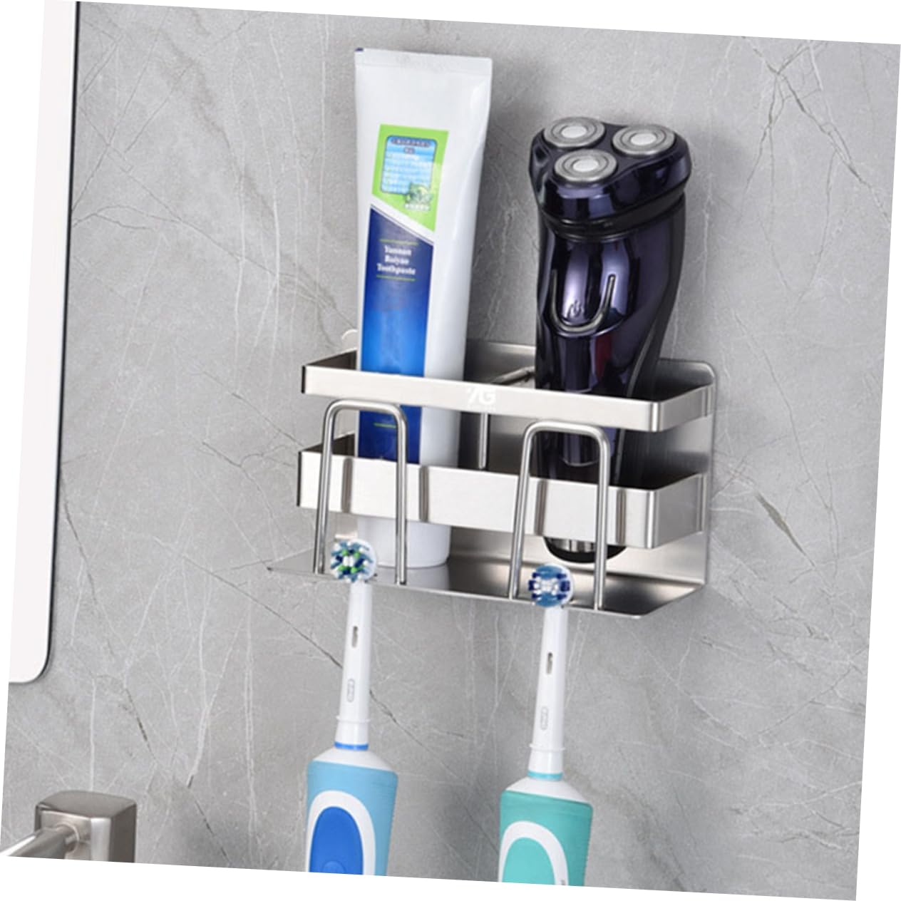 Supporto da Parete per Bagno in Acciaio Inox per Spazzolini