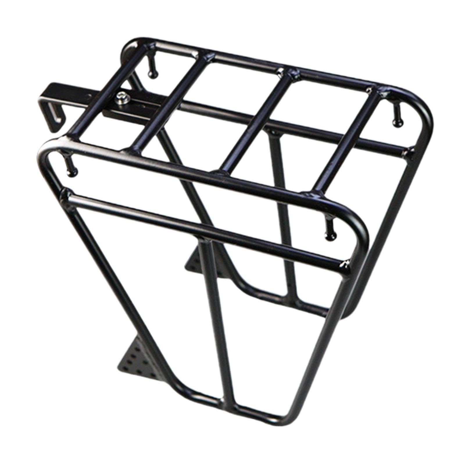 Bike Front Carrier Rack Bicycle Front Rack Adult Metal Luggage Shelf Cargo Pannier for Riding Road Bike Long Distance Cycling, Style A
