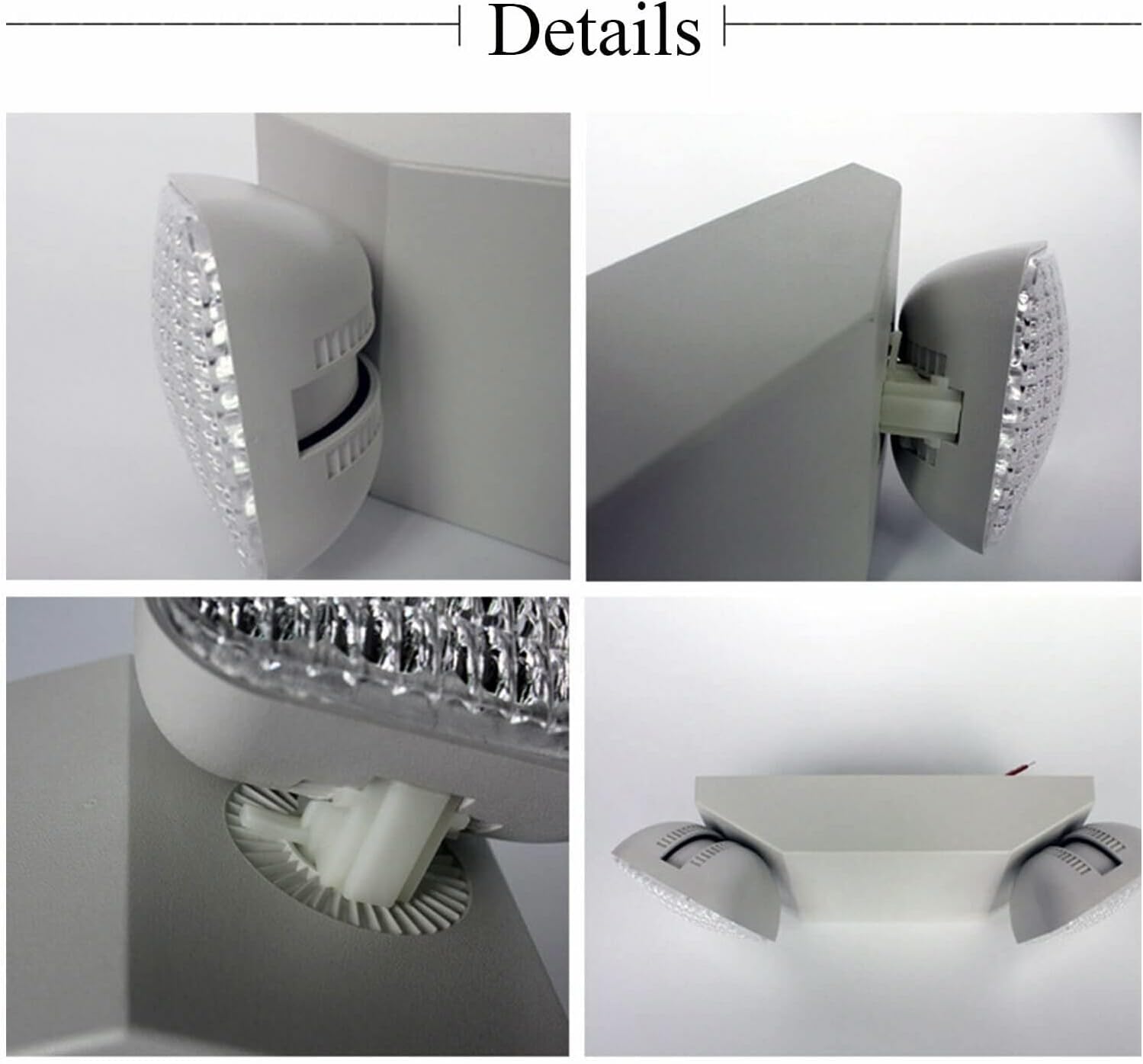 Lighting Emergency Dual Head LED Lamp 6pcs Exit Light with Battery Backup Commercial Safety Lamp Emergency Exit Sign