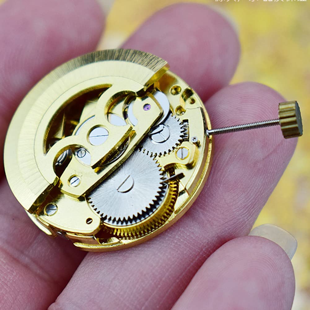 Movimiento esqueletizado Chapado en Oro de 2003, patrón de radiación Ajustable, Movimiento de Reloj Totalmente automático