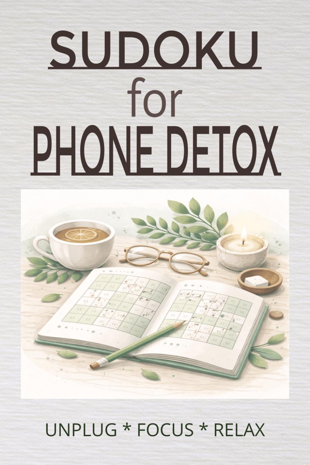 Sudoku for Phone Detox: Sudoku for Phone Detox | Help Calm The Mind, Relax, and Focus | 6x9 inches,110 pages | 50+ Puzzles | Solutions Included
