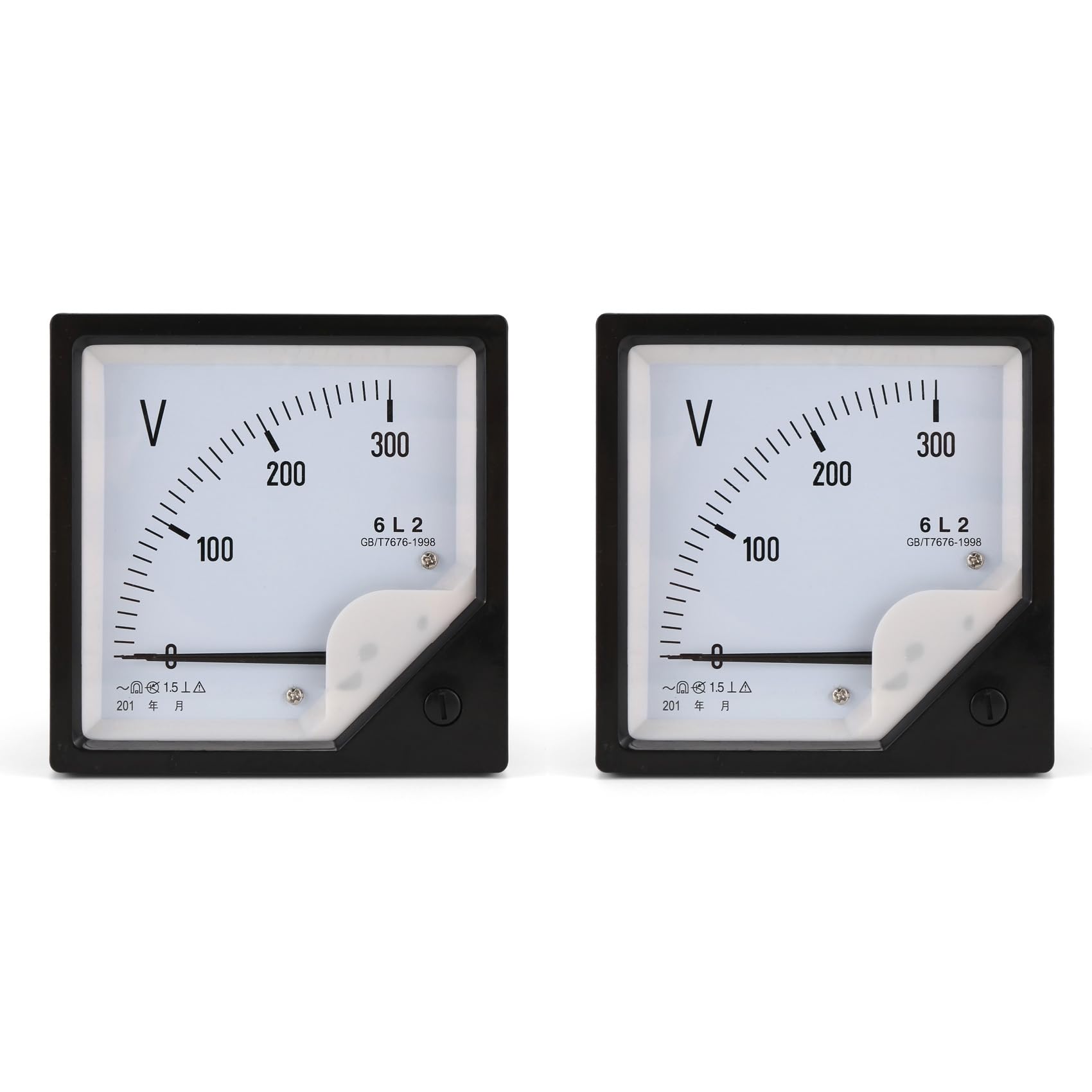 Jnchdghwa As Shown 2X 6L2 Voltmeter Ac 300V Pointer Type Voltage Meter Mechanical Header